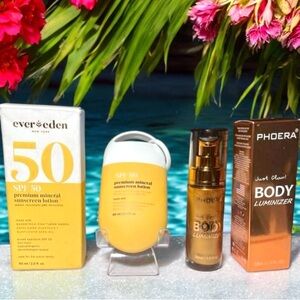 Ever Eden Premium Mineral Sunscreen SPF 50 2oz/60mL - Exp 05/2025 + Phoera Body